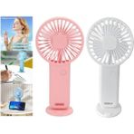 2 Adet Mini Fan,telefon Tutucu,portatif El Vantilatörü Pembe,beyaz 9,3X19CM