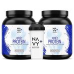 2 Adet Navy Plus Nutrition 918 Gr Çikolata Aromalı Whey Protein Tozu + Shaker