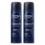 2 Adet Nivea Men Deep Darkwood Deodorant 150 Ml