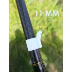 2 Adet Olta Kamış Kanca Tutucu Beyaz Klips Balıkçılık Emniyet Klipsi Olta İğne Sabitleyici Aparat (11Mm)