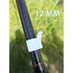 2 Adet Olta Kamış Kanca Tutucu Beyaz Klips Balıkçılık Emniyet Klipsi Olta İğne Sabitleyici Aparat (12Mm)