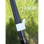 2 Adet Olta Kamış Kanca Tutucu Beyaz Klips Balıkçılık Emniyet Klipsi Olta İğne Sabitleyici Aparat (13Mm)