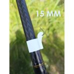2 Adet Olta Kamış Kanca Tutucu Beyaz Klips Balıkçılık Emniyet Klipsi Olta İğne Sabitleyici Aparat (15Mm)