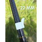 2 Adet Olta Kamış Kanca Tutucu Beyaz Klips Balıkçılık Emniyet Klipsi Olta İğne Sabitleyici Aparat (22Mm)