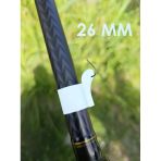 2 Adet Olta Kamış Kanca Tutucu Beyaz Klips Balıkçılık Emniyet Klipsi Olta İğne Sabitleyici Aparat (26Mm)