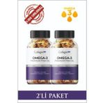 2 Adet Omega-3 Premium Fish Oil 90 Softgel X 1000mg, Balık Yağı, Hidrolize Kolajen