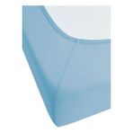 2 Adet Pamuklu ve Lastikli 60 x 120 cm Penye Bebek Çarşaf - Mavi - Gri - 60 x 120 x 15 cm