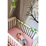 2 Adet Pamuklu ve Lastikli 60 x 120 x 15 cm Penye Bebek Çarşaf - Pembe - Sarı