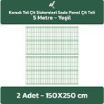 2 Adet Panel Çit Teli 150X250 cm 4.mm Tel Kalınlığı 55X150 mm Göz Aralığı - Yeşil
