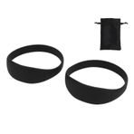 2 Adet Patella Diz Desteği kayışı, Silikon Patella Brace Elastik Eklem ağrısı Giderici Bant Basketbol, ​​futbol, ​​koşu, Bisiklet, Spor (BLACK)