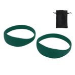2 Adet Patella Diz Desteği kayışı, Silikon Patella Brace Elastik Eklem ağrısı Giderici Bant Basketbol, ​​futbol, ​​koşu, Bisiklet, Spor (GREEN)