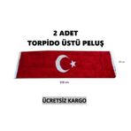 2 Adet Peluş Türk Bayrağı Torpido Halısı Ay Yıldız