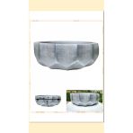 2 Adet Roma Dizayn Gri Beton Aranjman Ve Bonsai Saksısı Çiçe Ağız Çap 20-30 Cm Çap