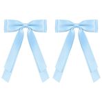 2 adet saç fiyonkları saç tokası gök mavisi topaz saç şeridi at kuyruğu tutucu aksesuarları slaytlar metal klipsler saç yay uzun kuyruklu kadınlar kızlar küçük çocuklar gençler çocuklar için 5.5 inç