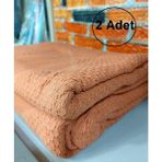2 Adet Şaheser %100 Pamuk Çift Kişilik Pike 240X220 (Tek Pike)-Portakal - Turuncu - 240 x 220