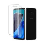 [2 adet] Samsung Galaxy S8 Plus için kırılmaz cam, ekran filmi, Samsung S8 Plus koruyucu folyo, çizilmez, kırılmaz ve kabarcık geçirmez, Samsung Galaxy S8 Plus Screen Protector