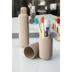 2 Adet Seyahat Tipi Aksesuar Taşıma Kabı Gözlük Diş Macunu Diş Fırçası Saklama Kutusu Cappucino 7163501 - Cappuccino