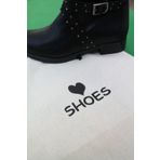 2 Adet Shoes Baskılı Keten Ayakkabı Poşeti - Ayakkabı Düzenleyici