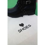2 Adet Shoes Baskılı Keten Ayakkabı Poşeti - Ayakkabı Düzenleyici