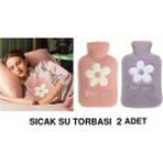 2 Adet Sıcak Su Torbası Peluş Papatya Desenli 21X13,5X2CM 500 ml