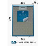 2 Adet Simfer, Termikel Uyumlu Davlumbaz Metal Yağ Filtresi 310X230mm 31X23cm Aspiratör Alüminyum Filtre