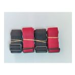2 Adet Siyah 2 Adet Bordo Valiz Kemeri 4 Cm Toplam 4 Adet