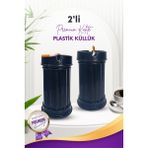 2 Adet Siyah Çizgili Dekoratif Plastik Kokusuz Yanmaz Küllük Kül Tablası