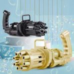 2 ADET SİYAH GOLD ÇOKLU KÖPÜK ATAN KÖPÜK TABANCASI VIP BUBBLES GUN PİLLİ BALONCUK TABANCASI 20X7 CM