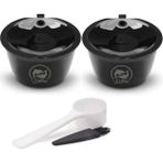 2 Adet Siyah Stil Dolce Gusto Için Icafilas Yeniden Kullanılabilir Crema Kahve Kapsülü Cappuccino Filtreleri Nescafe Dolci Gusto Makinesi ile Uyumlu (Yurt Dışından) - kahve filtresi