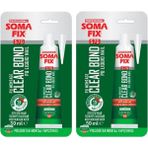 2 Adet Somafix 50 ml Tüp Claer Bond Ahşap Dolap Toplama Yapıştırıcısı S70 - Sarı - Şeffaf