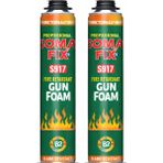 2 Adet Somafix 750 ml - 900 gr B2 Yangına Dayanıklı Poliüretan Köpük Tam Gramajlı Isı Önleyici Izolasyon Dolgu Pembe Pu Köpük