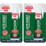 2 Adet Somafix 85 ml Tüp Nötr Antrasit Gri Tüp Rtv Silikon Sıvı Conta 350 ºc
