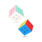 2 Adet Speed Cupe Zeka Küpü 3x3 Hız Küpü Fidget Oyuncak Seyahat Zeka Oyunu Canlı Ve Pastel Renk