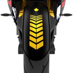 2 Adet Sport Tasarımlı Motosiklet Çamurluk Sticker Reflektif, Floresan, Parlak Düz, Özel Renkler Çınar Extreme Gold