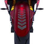 2 Adet Sport Tasarımlı Motosiklet Çamurluk Sticker Reflektif, Floresan, Parlak Düz, Özel Renkler Çınar Extreme Siyah Karbon Fiber