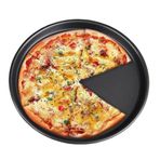2 Adet Teflon Pizza Tavası 28cm Yanmaz Yapışmaz Sağlıklı Sığ Kenarlı Tepsi Krep Pizza Pişirme Kalıbı