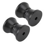 2 Adet Tekne Römork Silindiri, Siyah 2.95 X 3,39 inç Naylon şaft Omurga, Yat Marine Motorlu Boat Için Anti Scratch Yay Roller, Tekne Römork Parçaları, Tekne Römork Aksesuarları