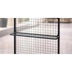 2 Adet Tel Panoya Geçen Sık Telli Tel Raf Siyah 15X60 Cm Teşhir