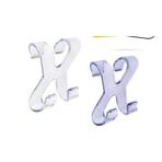 2 Adet Titiz Plastik Havlupan Askısı Hang It, Şeffaf, 85mm x 90mm, Banyo Radyatörü için Pratik Havlu Tutucu