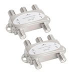 2 Adet Uydu Sinyal Anahtarı Ayırıcı, Yüksek İzolasyonlu Geniş Bantlı 4x1 DiSEqC Anahtarı, 75Ω Port Empedansı, 20dB İzolasyon