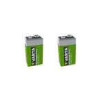 2 Adet Varta 9v Şarjlı Pil Şarj Edilebilir Pil Uzun Ömürlü 9 Volt 200mah