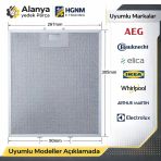 2 Adet Vestel Rustik Aspiratör Davlumbazı Yağ Filtresi 267 X 305 Mm Kaset Süzgeç Filtre Teli