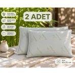 2 Adet Visco Yastık 50*70 cm Boyun Rahatlatıcı Yastık Bambu Therapy Giderici Visco - 50 x 70 cm