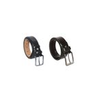 2 Adet X 3.5 Cm Klasik(kumaş-keten) Ve 4.5 Spor(kot Pantolon) Hakiki Deri Kemer Siyah Düz