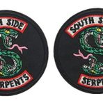 2 Adet Yama Gözleri ütülemek için South Side Yılan Serpents Riverdale Patch 9 cm Pa758x2