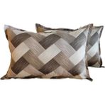 2 Adet Yastık Kılıfı 50X70 Gizli Fermuarlı - 50 x 70 cm - Kahverengi