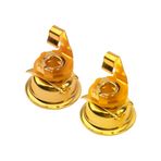 2 Adet Yootones 1/4 İnç Gitar Stereo Çıkış Soketi Jak Fiş Fender Telecaster TL Elektrikli Bas Ukulele Gitar Aksesuarları ile Uyumlu (Altın)
