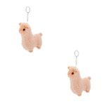 2 Alpaka Kolye Peluş Alpaka Kawaii Anahtarlık Hayvan Anahtarlıklar Alpaka Oyuncak Çanta Kolye Anahtarlık Alpaka Süsler Koyun Anahtarlık Sevimli Hayvan Süsleri Kısa Peluş BESTonZON
