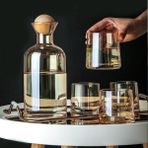 2 Bardak D 1.2l Su Isıtıcısı Amber Borosilikat Cam Çaydanlık 250ML Su Bardağı Isıya Dayanıklı Cam Şişe Su Sürahi Içecek Dispenseri (Yurt Dışından) - Renkli - Water Pots