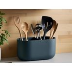 2 Bölmeli Modern Mutfak Eşyası Tutucu – Masaüstü ve Tezgâh Düzenleyici, Şık Organizer Modern kitchen utensil holder with 2 compartments